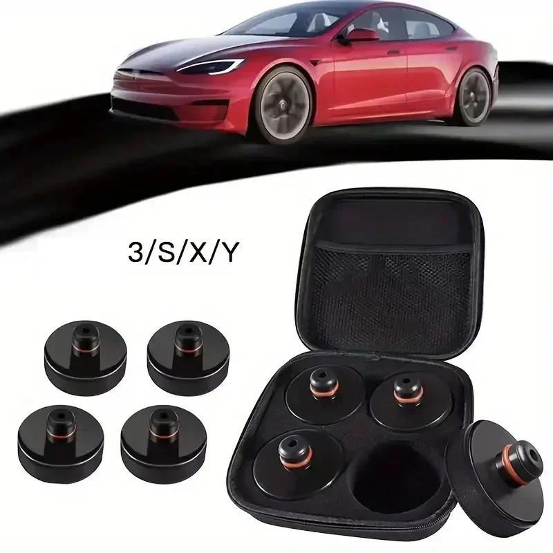 1-4pcs Jack Pads for Tesla Durable Rubber Lifting Pucks for Model 3/S/X/Y 2013-2024 Protects Battery Chassis Easy Install By