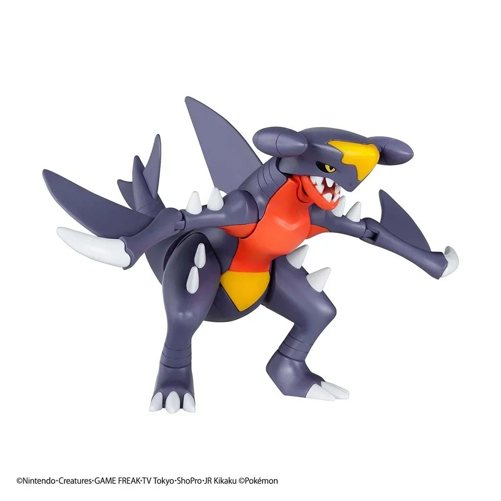 Original Bandai Pokemon Figures Plamo Garchomp Anime Game Action Figure Assembly Collectible Ornaments Figure Model Toys Gift