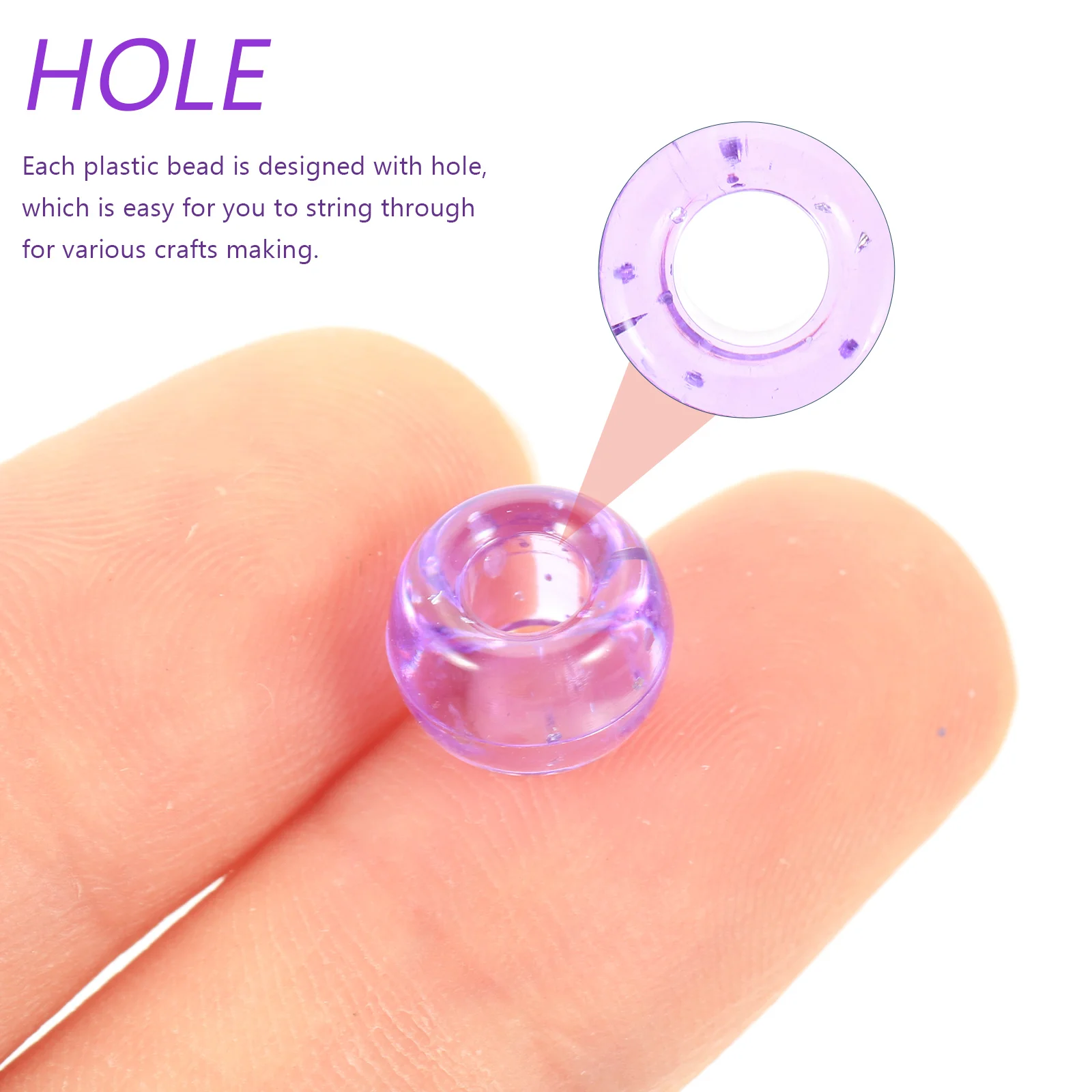 

Plastic Jewelry Spacer Beads Large Hole Plastic Beads for DIY Crafts Making Bracelets Necklaces Jewelry Making