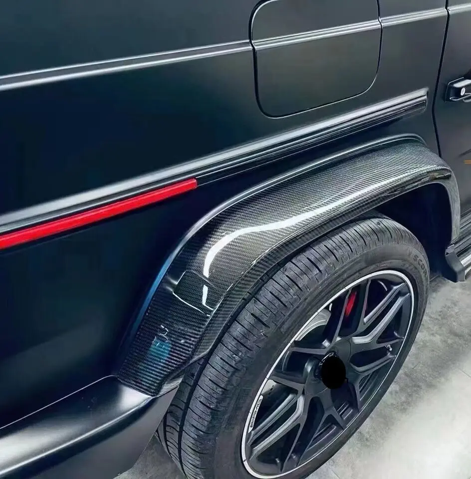 REAL CARBON FIBER Tire Fender Flares Replace For Mercedes Benz G Class W464 G63 AMG 2019-2023