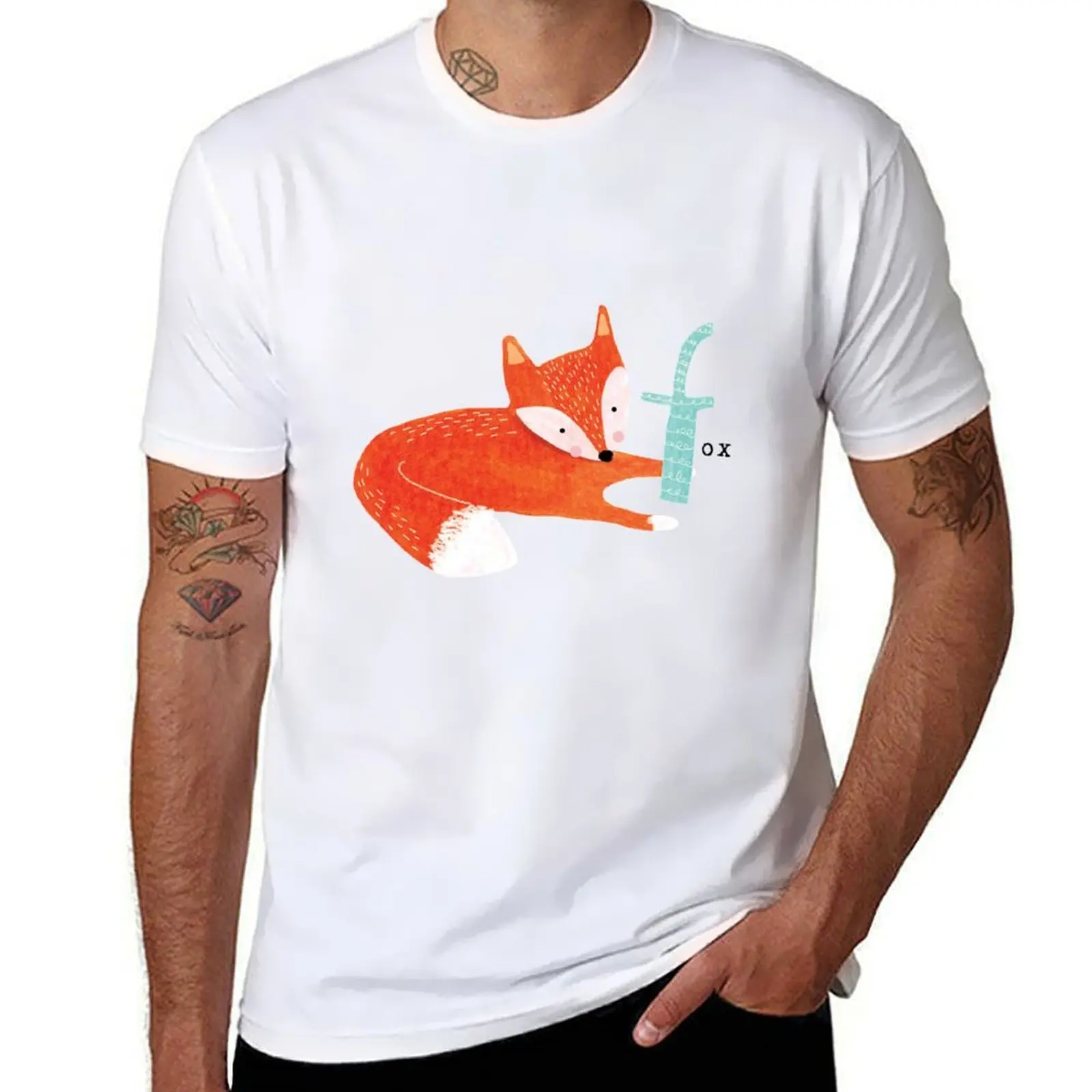 

F is for Fox T-Shirt t shirt custom print essential t shirt T-Shirt