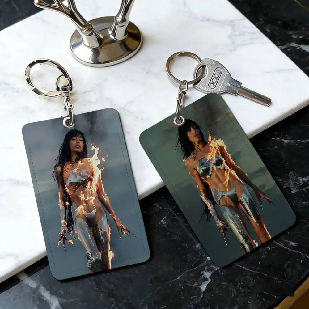 

Singer L-Loreen Wildfire 2026 Card Holder Keychain Badge Holder ID Card Pass Hang Rope Lariat Lanyard for Key Rings