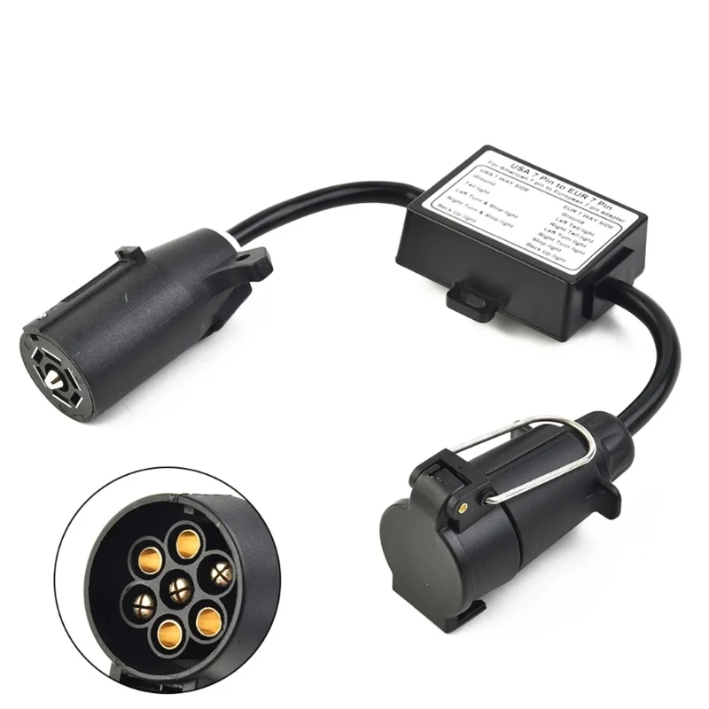 Trailer Light Converter Trailer Light EU Trailer Light Converter US รถ 7Pin ใบมีดซ็อกเก็ต EU 7Pin Connector