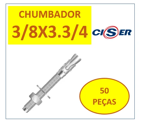 Parabolt Cba Bummer 3/8X3.3/4 PBC Zinc 50 Parts