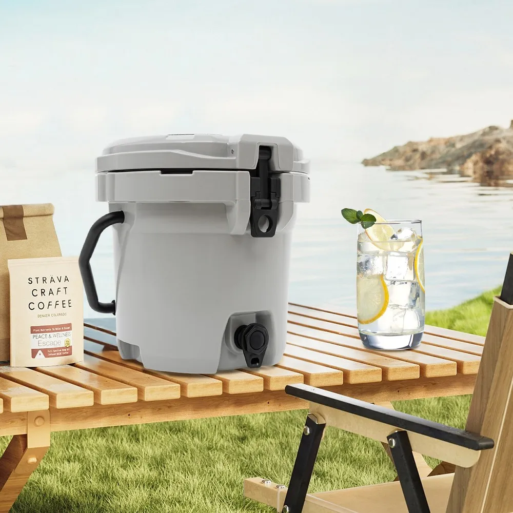 

Water Cooler Jug Portable Camping Beverage Dispenser Bucket 2.5 Gal Insulated