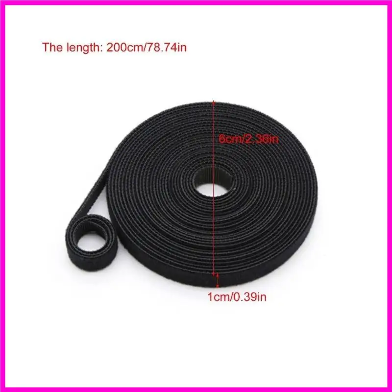 57BE Practical 2M Nylon Plant Hook Rings Ties Fastener Tape for Secure Plant Support