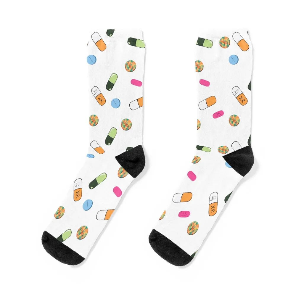 

Pharmacist Pill Pattern Socks basketball Climbing bright garter Stockings Women's Socks Men's