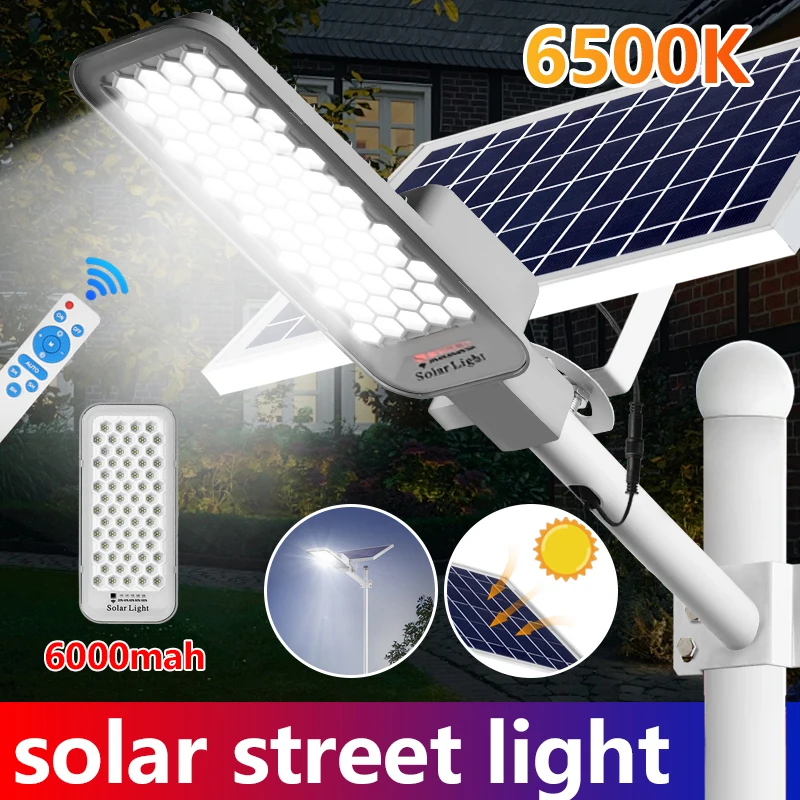 Solarna lampa uliczna na zewnątrz Zmierzch do świtu Światła słoneczne na zewnątrz z pilotem Słoneczne światła parkingowe na dziedzińcu
