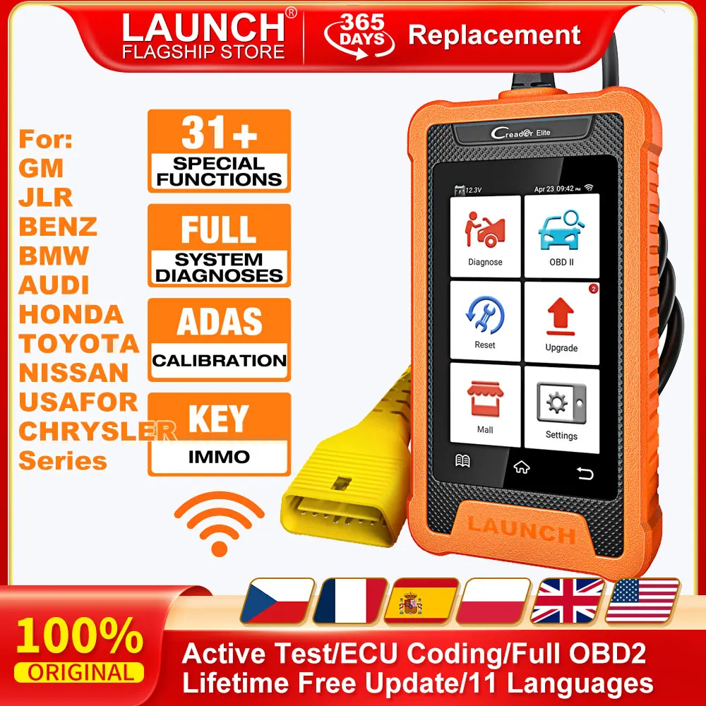 LAUNCH X431 OBD2 Auto Diagnostic Tool All Systems Car Scanner Free Update Online For GM/BENZ/BMW/AUDI/FORD/NISSAN/HONDA/TOYOTA