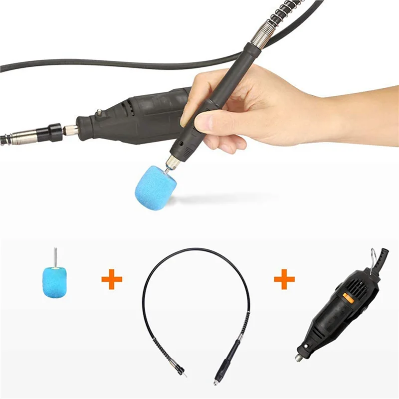 

A20F-3X Mini Detail Polisher Shaft, Car Foam Drill Polishing Pad Kit With 5/8Inch&M14 Thread, For Rotary Tool