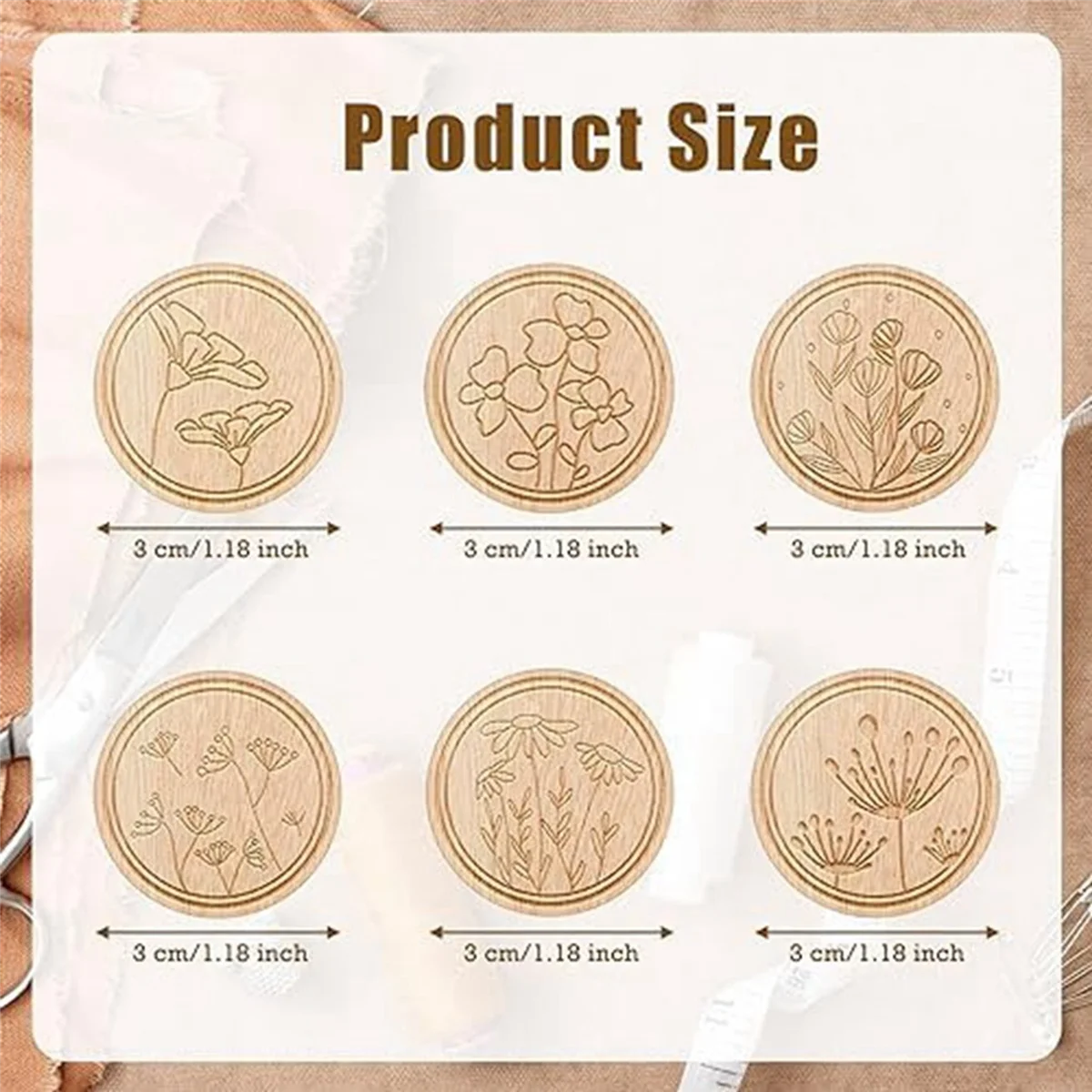 N21R 6 Pieces Minder for Cross Stitch, Flower Patterned Needle Keepers, Embroidery Sewing Needle and Pin Holders for Crafts