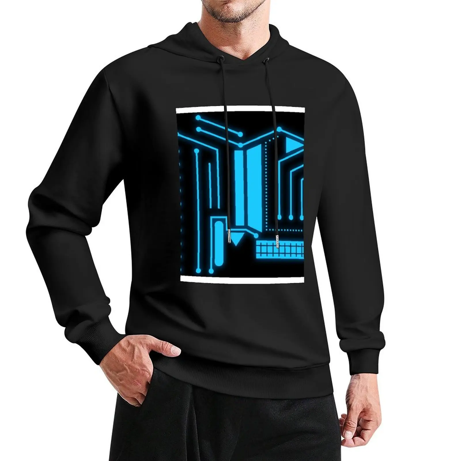 

Tron Inspired Cyan Glow Pullover Hoodie fashion men men wear hooded shirt men's coat mens hoodie