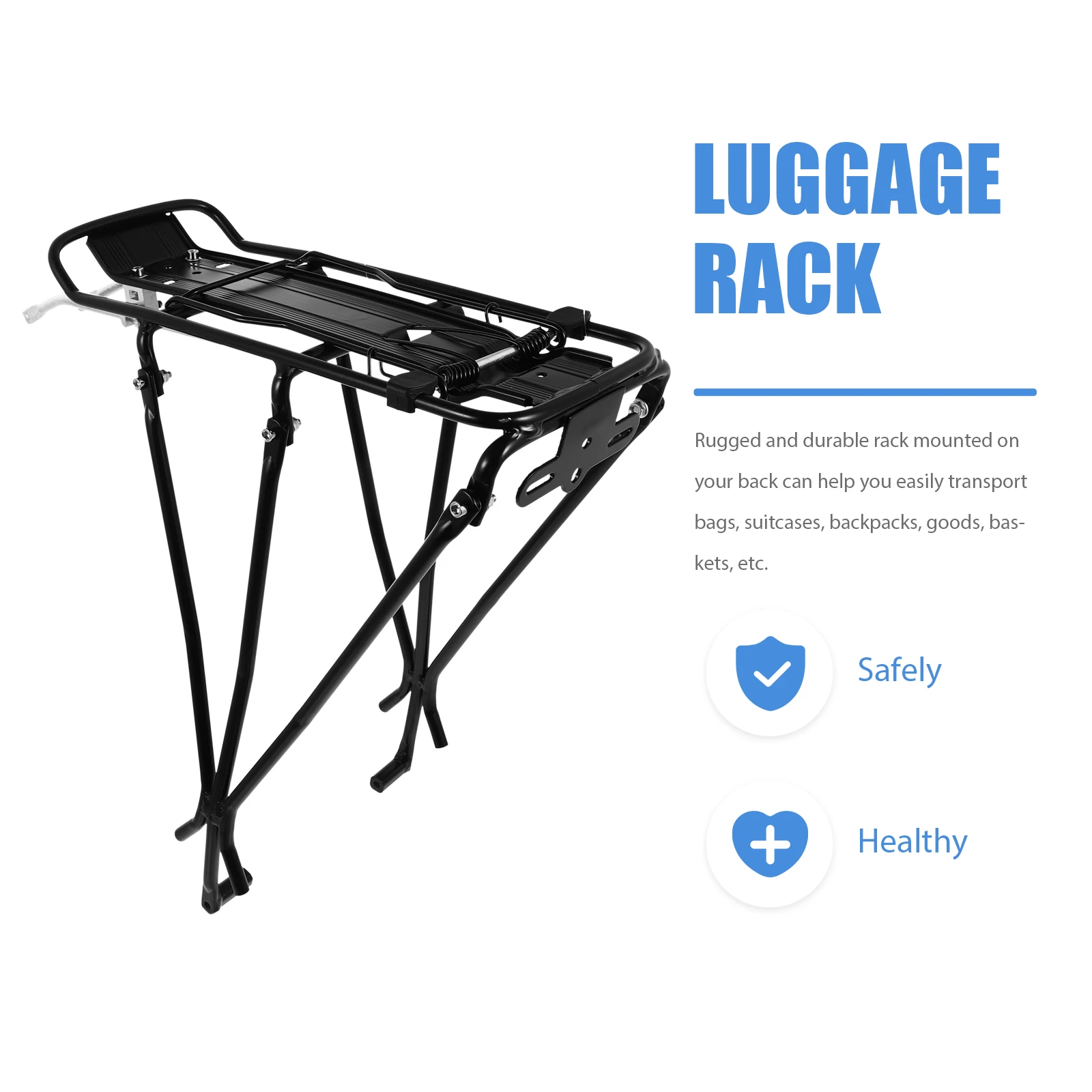 1pc Fahrrad Hinten Schwarz Aluminium Legierung Cargo Rack Für Mountain Road Bike Langlebig Leichte Lagerung Träger Fahrrad Gepäck Rack