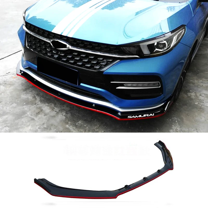 Applicable To For Chery Arizer GX Accessories 3Pcs Car Front Bumper Split Lip Body Kit Spoiler Diffuser Deflector 2018-21