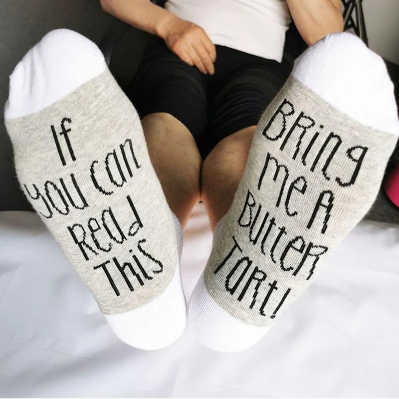 

Unisex Funny Socks Novelty If You Can Read This Coffee Cotton Hosiery 15UB