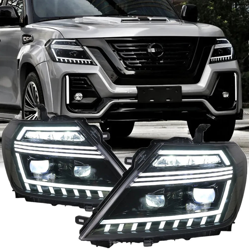 

Car Front Lights For Nissan Patrol Y62 LED Headlight 2012-2019 Headlamp Modified DRL Turn Signal Assembly Automotive Accessories