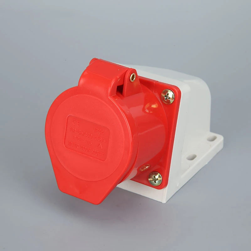 16a 3-poliger 3/4-poliger 220V ip44 wasserdichter Industriest ecker und-buchse 1 Stecker mit mehreren Buchsen, Stecker und Buchse – Detail 3