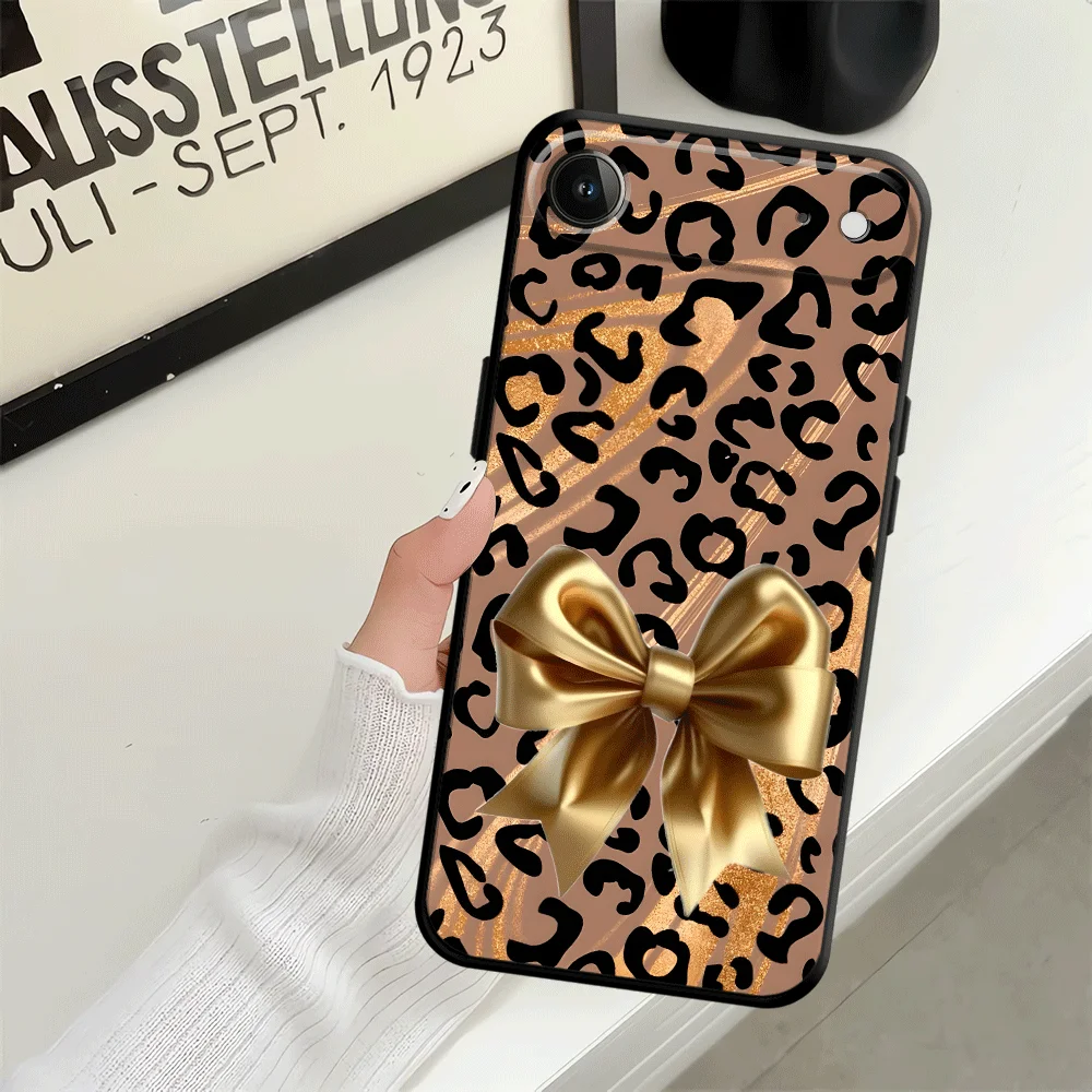 حافظة لهاتف آيفون XR 7 8 17Air XS Max 13 12 11 17 Pro Max 15 16 14 Plus قوس بطبعة الفهد