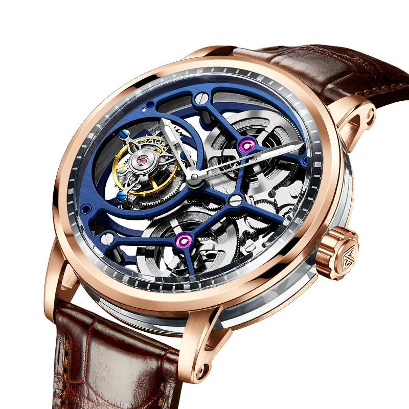 Haofa Flying Tourbillon Mechanical Watch for Men Hollow Luxury Sapphire Manual Watch Skeleton Business Casual Watch 1945