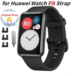 Silicone Strap For Huawei Watch Fit Original Smartwatch bracelet wristband protective case for Huawei Watch Fit New Strap Correa