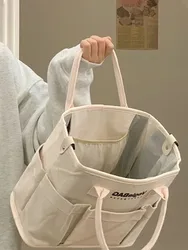 대용량 캔버스 토트 백 여성용 핸드백 나가는 엄마 가방 여행 가방 휴대용 야채 가방 소프트 숄더백