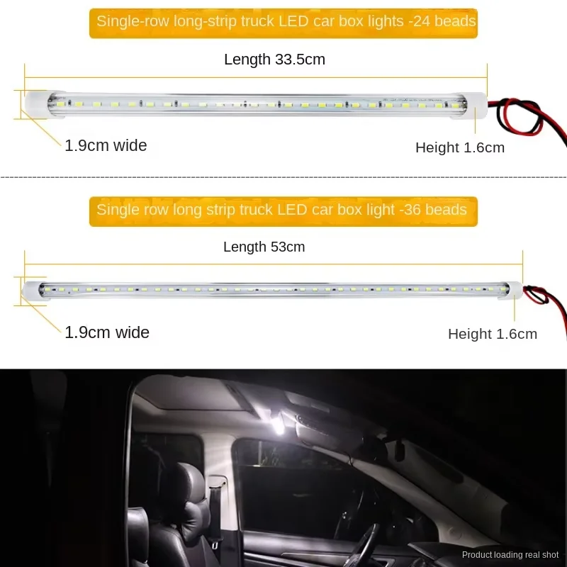 

2PCS 24LED RV Camper Light Reading Light Bar 12V Bus Motorhome Van Caravan Lamp LED Camping Ceiling Interior Trunk Lamp 24V