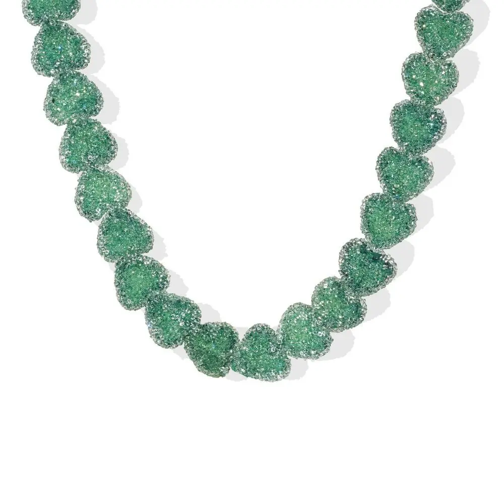 Новое ожерелье из смолы, разноцветное сердце, индивидуальные подвески, подарки, летнее колье, ювелирные изделия для женщин