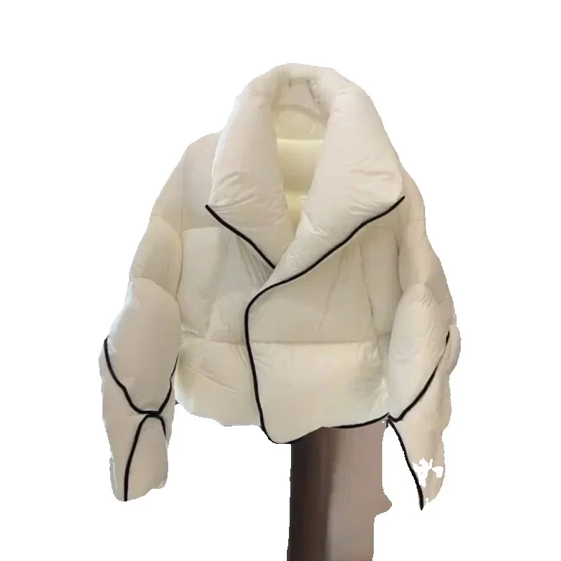 Veste courte en coton pour femme, nouvelle mode, ample, décontractée, manteau en coton, sens du Design, vêtements d'extérieur, automne hiver 2025