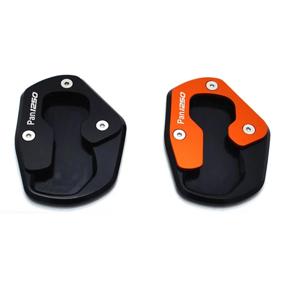 Motorfiets Kickstand Verlengplaat Voet Zijstandaard Vergrote Pad Voor Pan Amerika 1250 1250S 2021 2022 (Oranje)