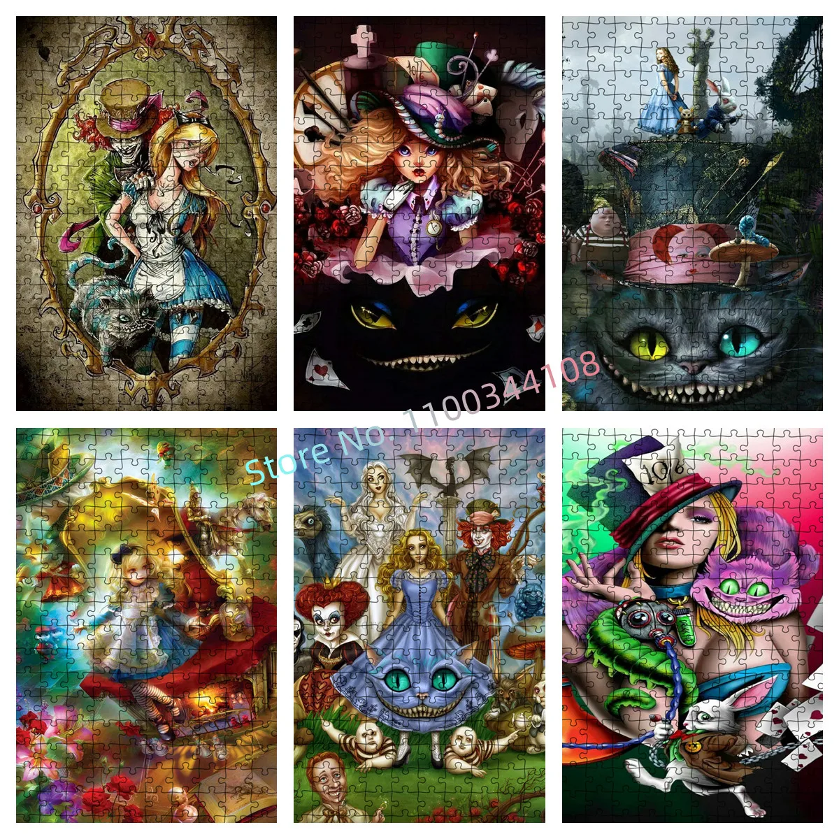 

Alice In Wonderland Puzzle Disney Princess Alice 300/500/1000 Pcs Jigsaw Puzzles Cartoon Children Educational Toy Gifts Adult