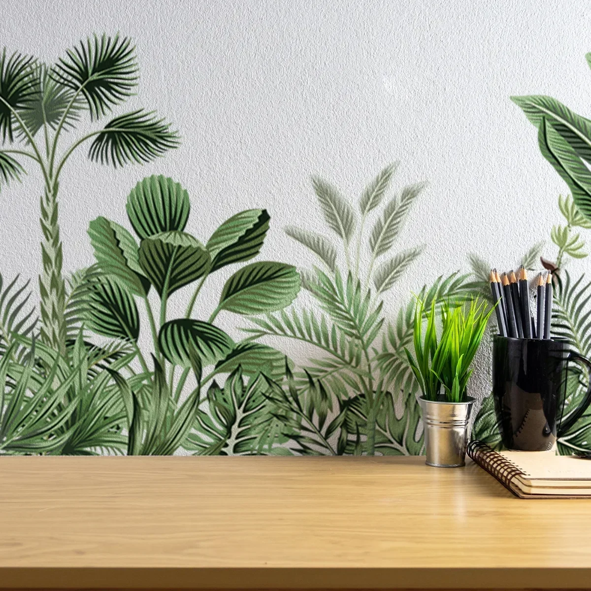 Large African Tropical Tree Wall Stickers Nursery Wall Decals for Kids Boys Room Bedroom Decoration Jungle Wallpaper Home Decor