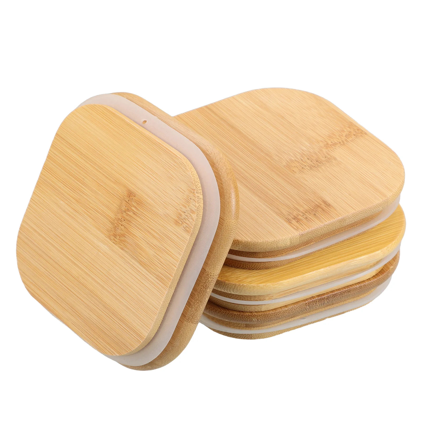 

4 Pcs Glass Sealed Jar Lid Airtight Coffee Canister Accessories Canisters with Lids Container Bamboo for Jars
