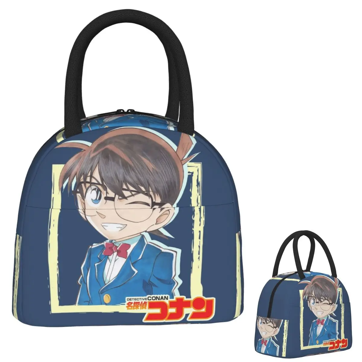 

Conan Edogawa Shinichi Kudo Detective Conan Insulated Lunch Bag for Women Children Leakproof Food Boxes Thermal Lunch Box Tote