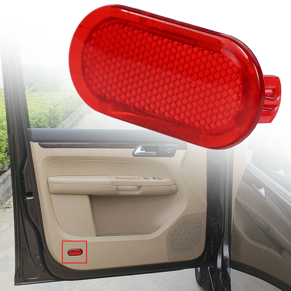 

Red Door Trim Panel Reflector 6Q0947419 for Beetle Caddy Polo Touran 2002-2016 Red Appearance Fit for VW Caddy 2004-2015