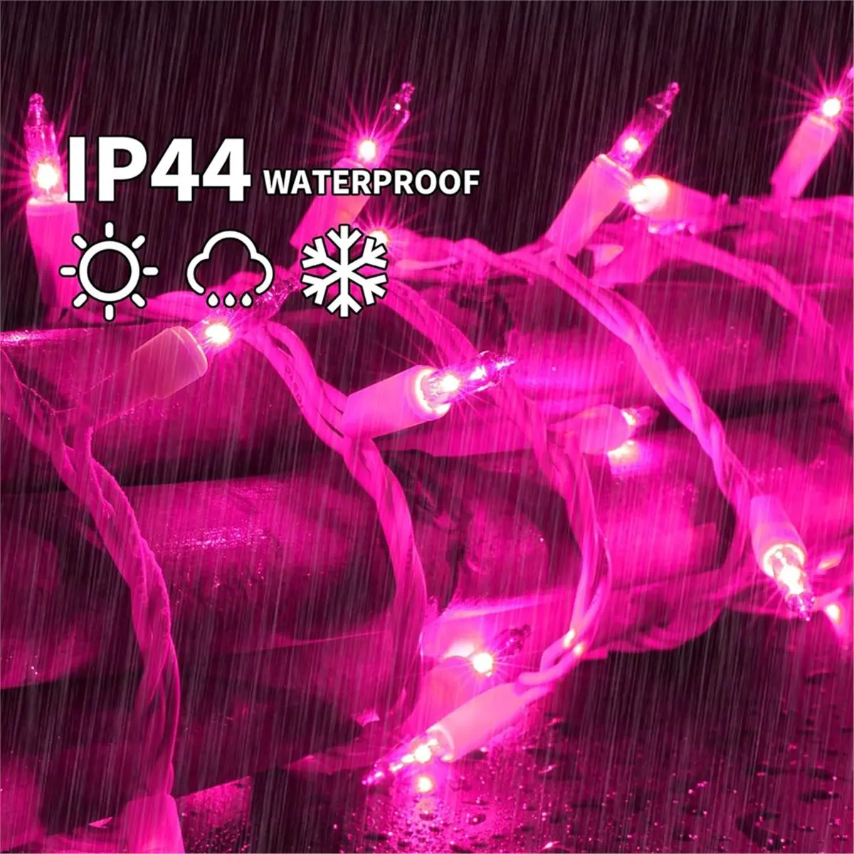 

Набор розовых гирлянд Y69A на День святого Валентина, 100 штук, для украшения рождественской елки, дня рождения, свадьбы, праздников и вечеринок