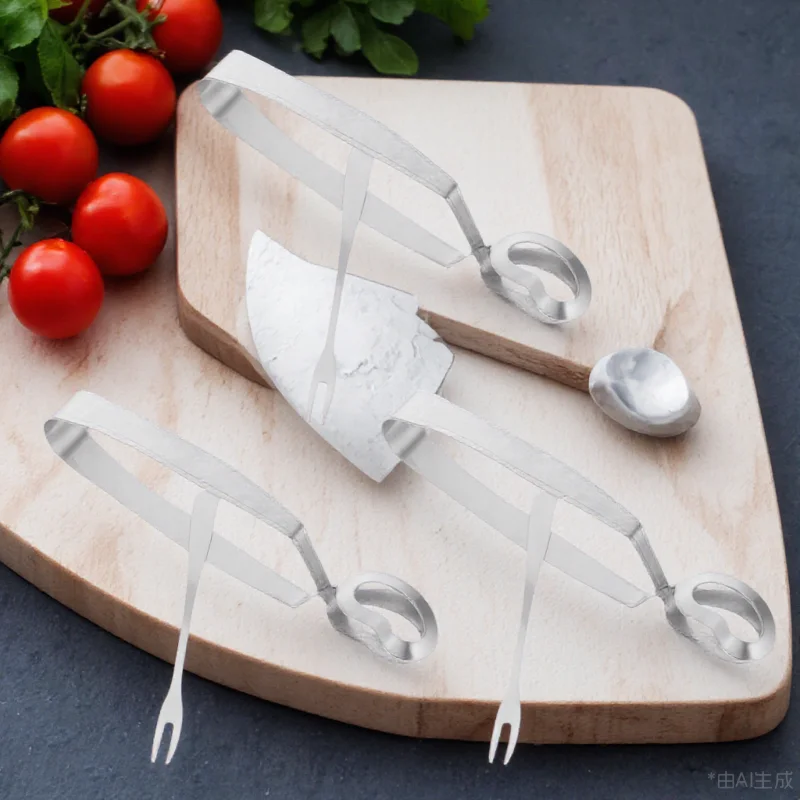

3 set Snail Tong Fork Set Stainless Steel Escargot Tongs Cutlery Multi-functional Anti-scald Kitchen Tool Dining Accessories