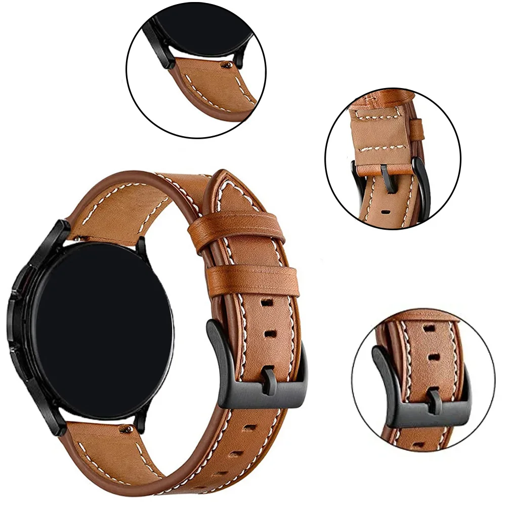 22mm cuir PU pour Samsung Galaxy montre 7 6 5 4 3 40MM 43MM 47MM Bracelet bracelets de montre pour Galaxy montre 46mm/Active 2 40mm 44mm