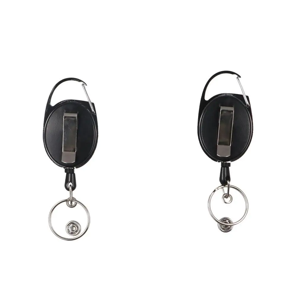 Horizontal Half Card Holder Easy Pull Buckle Transparent Retractable Badge Reel Bank Cards Credit Card Name Card Cover