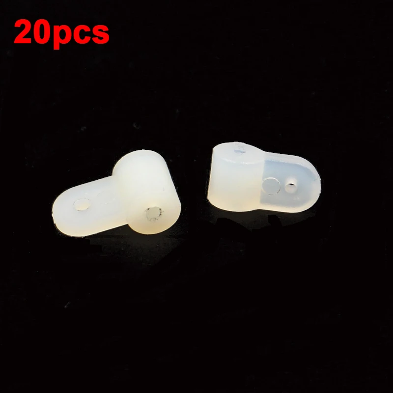 20PCS Nylon steering arm connector rocker head 1.0mm 1.7mm rocker knuckle suspension head for RC Fixed Wing Accessories DIY