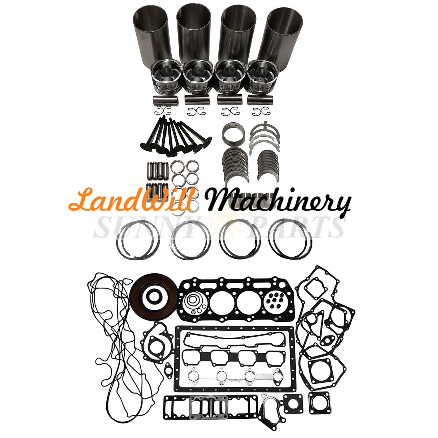 N844 Engine Overhaul Rebuild Kit STD Fits New Holland T1530 T2310 TC40 Tractor