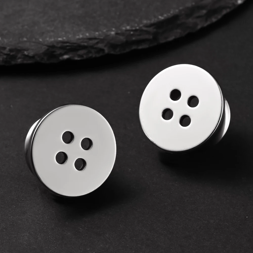 Doearko 2 Stuks Knoppen Oordopjes Meters Voor Uitgerekte Oren 316 Roestvrijstalen Oor Tunnels Body Piercing Sieraden Voor Dames Mannen