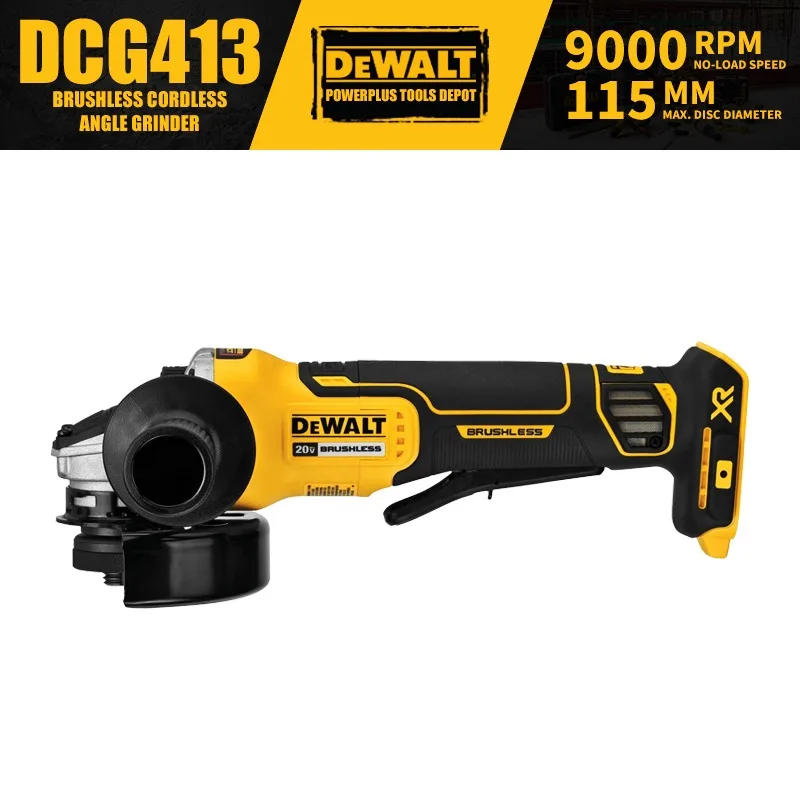 DEWALT DCG413 Brushless Cordless Paddle Switch Small 115MM(4.5in.) Angle Grinder With KICKBACK BREAK™ 20V Power Tools