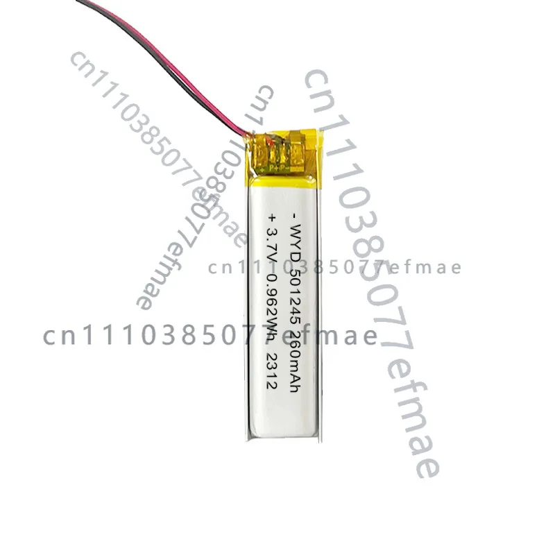 501245/260mAh polymer lithium battery LED light Bluetooth headset smart wearable battery