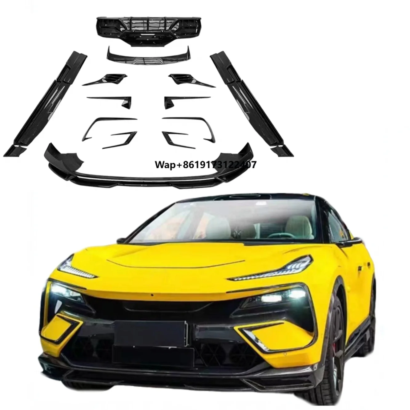 For Lotus Eletre Upgrade PK Style Dry Carbon Fiber Body Kit Front Shovel air Knife Side Skirt Tail Diffuser