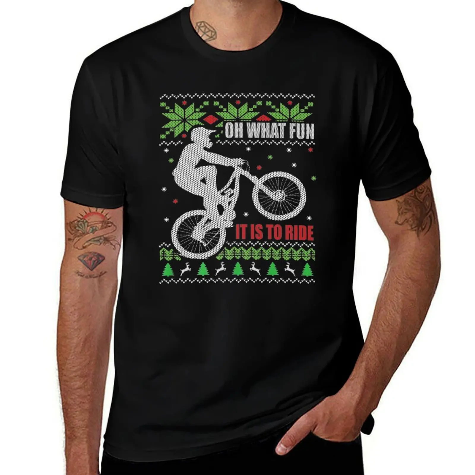 

Mountain Bike Ugly Christmas Mountain Biking T-Shirt Aesthetic clothing hippie clothes blue archive clothing for men
