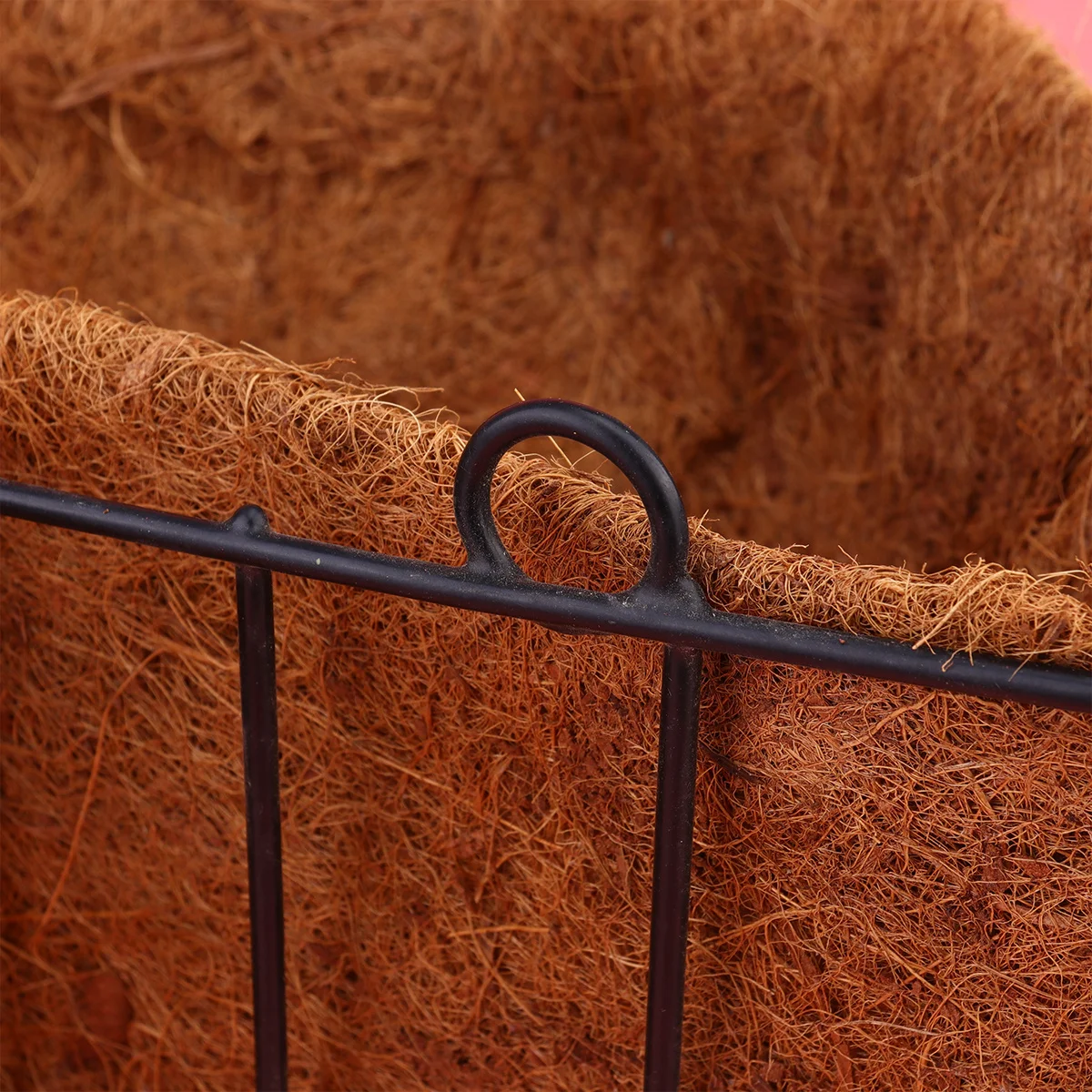 

Iron Corner Hanging Balcony Flower Basket Coconut Palm Rustproof Wall Mounted Planter for Home Coconut Palm Flower Basket