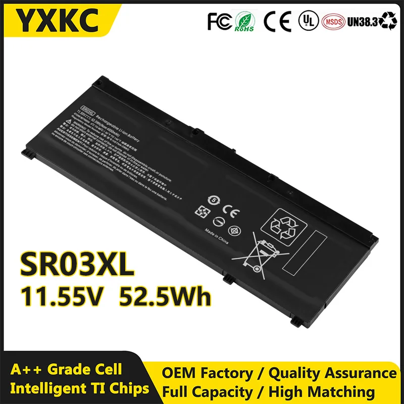 

SR03XL 11.55V 52.5Wh Laptop Battery Compatible with HP Pavilion 15-CX00 Envy x360 15-cn0000 17-bw0000 Series Notebook Battery