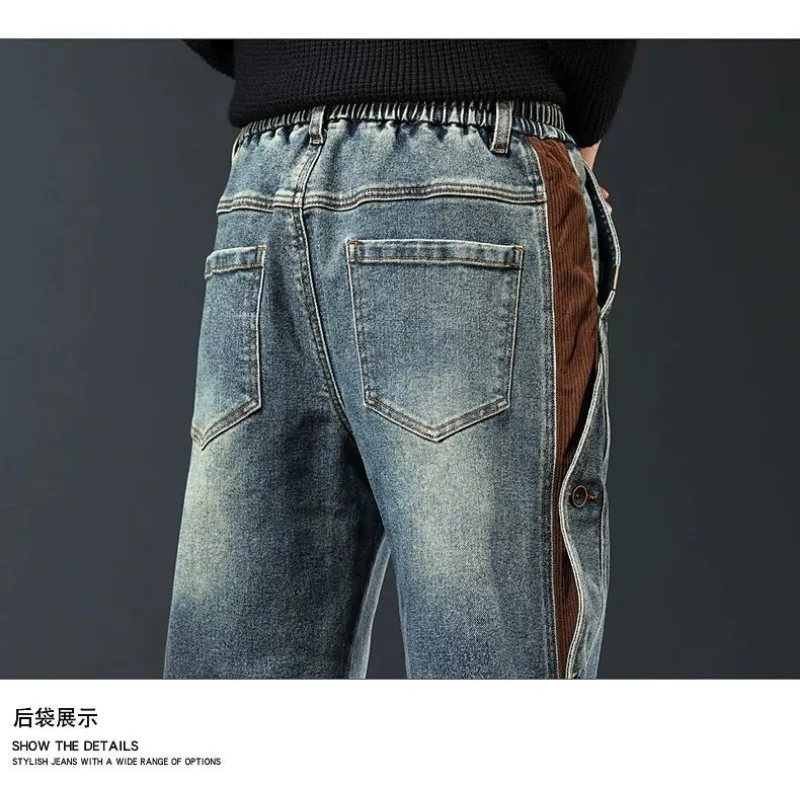 Men's clothing spring and autumn high quality fashion brand relaxed-fit casual overalls pants toe handsome all-match jeans