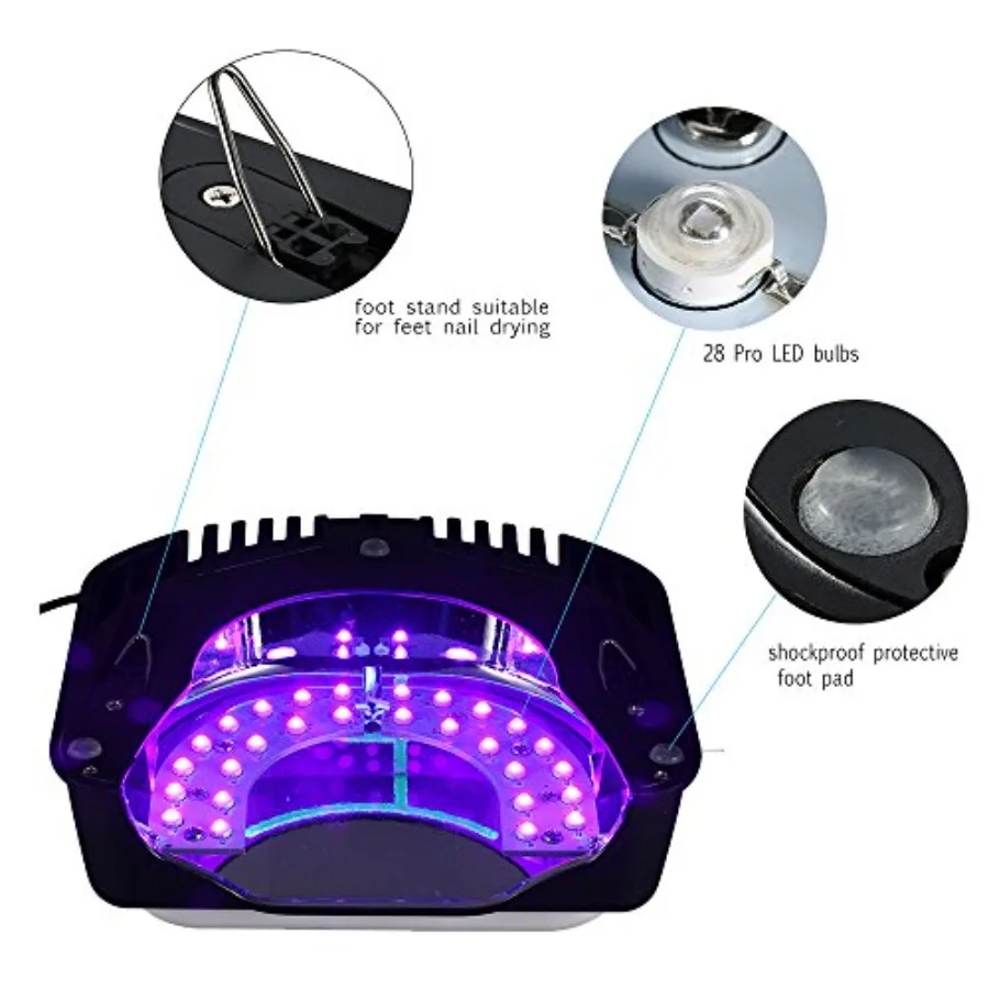 64W Pro LED Gel Nagel Droger Curing Lamp Nagellak Machine 110240V Met Lifting Handvat Touch Sensor LCD scherm