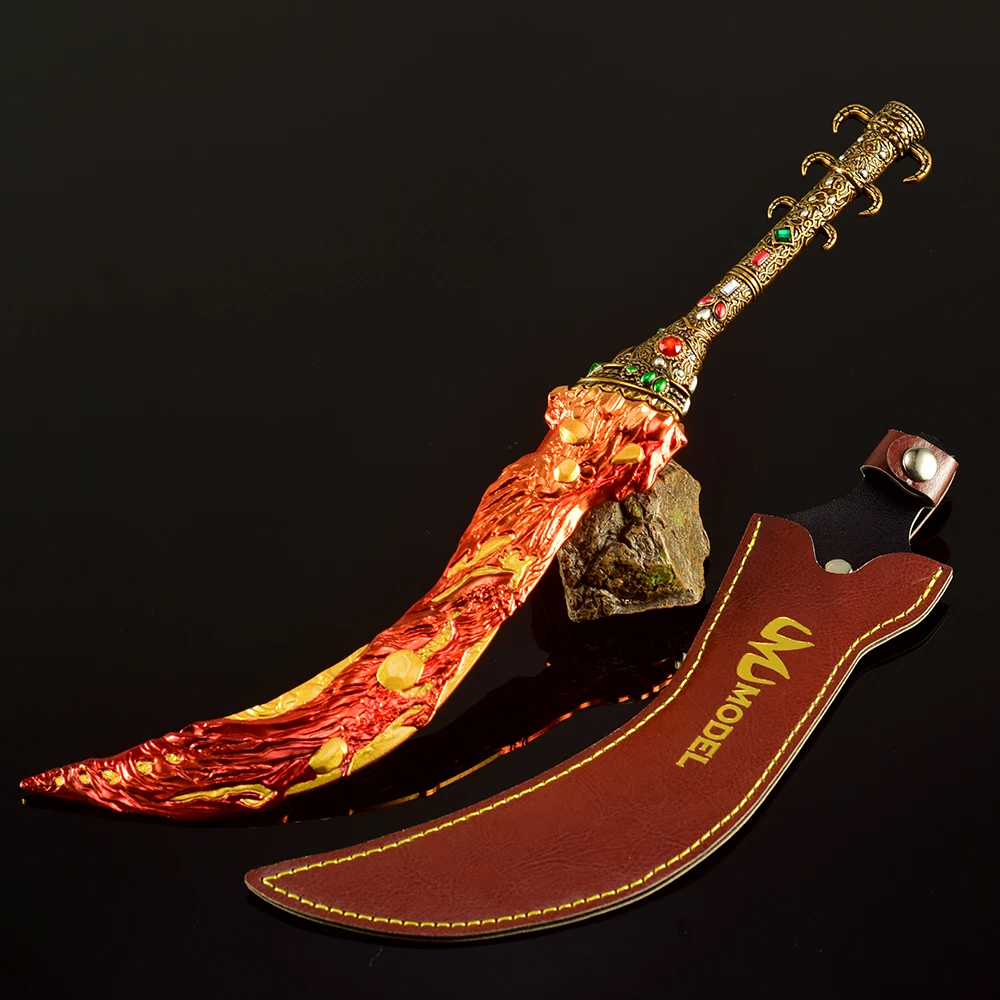 Couteau de lave frais périphérique d'itinéraire d'âme de 30cm avec diamant épée gravée en 3D cadeau pour garçon épées modèle décoration de bureau jouets Anime